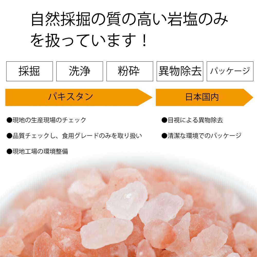 【宅急便送料無料】ピンク岩塩 ミルタイプ・粗粒 4kg（2kg×2袋セット）